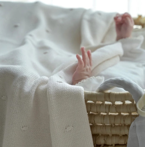 blanco ベビー ニットブランケット organic cotton blanket オーガニックコットン 無地 ブランコ